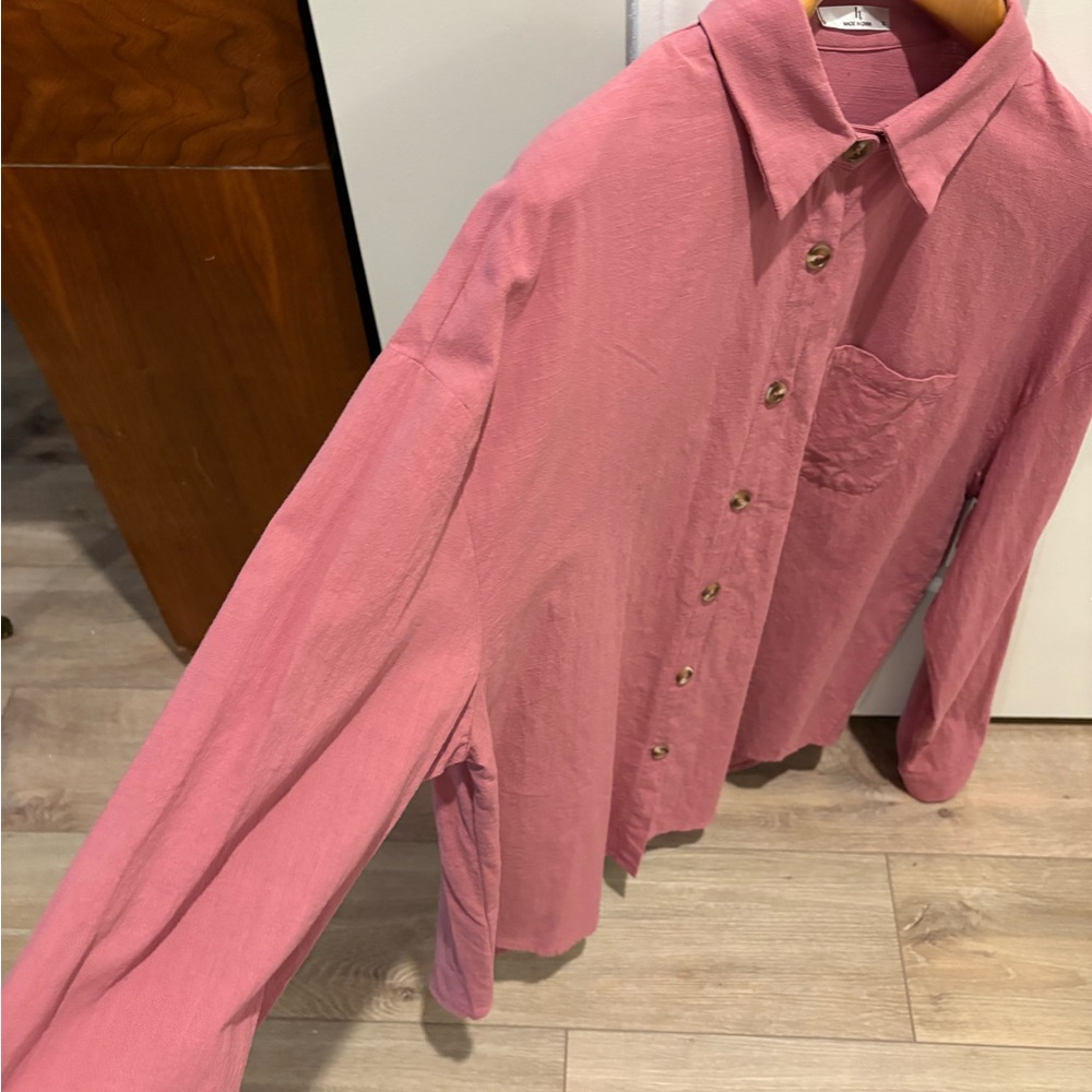 Pink Button-Up Shirt - Picture 3 of 3